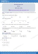 Đề thi giữa kì 2 Toán 6 - Đề số 1 - Kết nối tri thức
